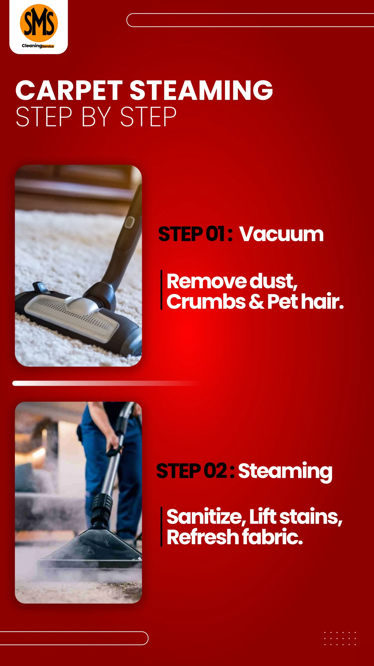 carpet cleaning process - step1
