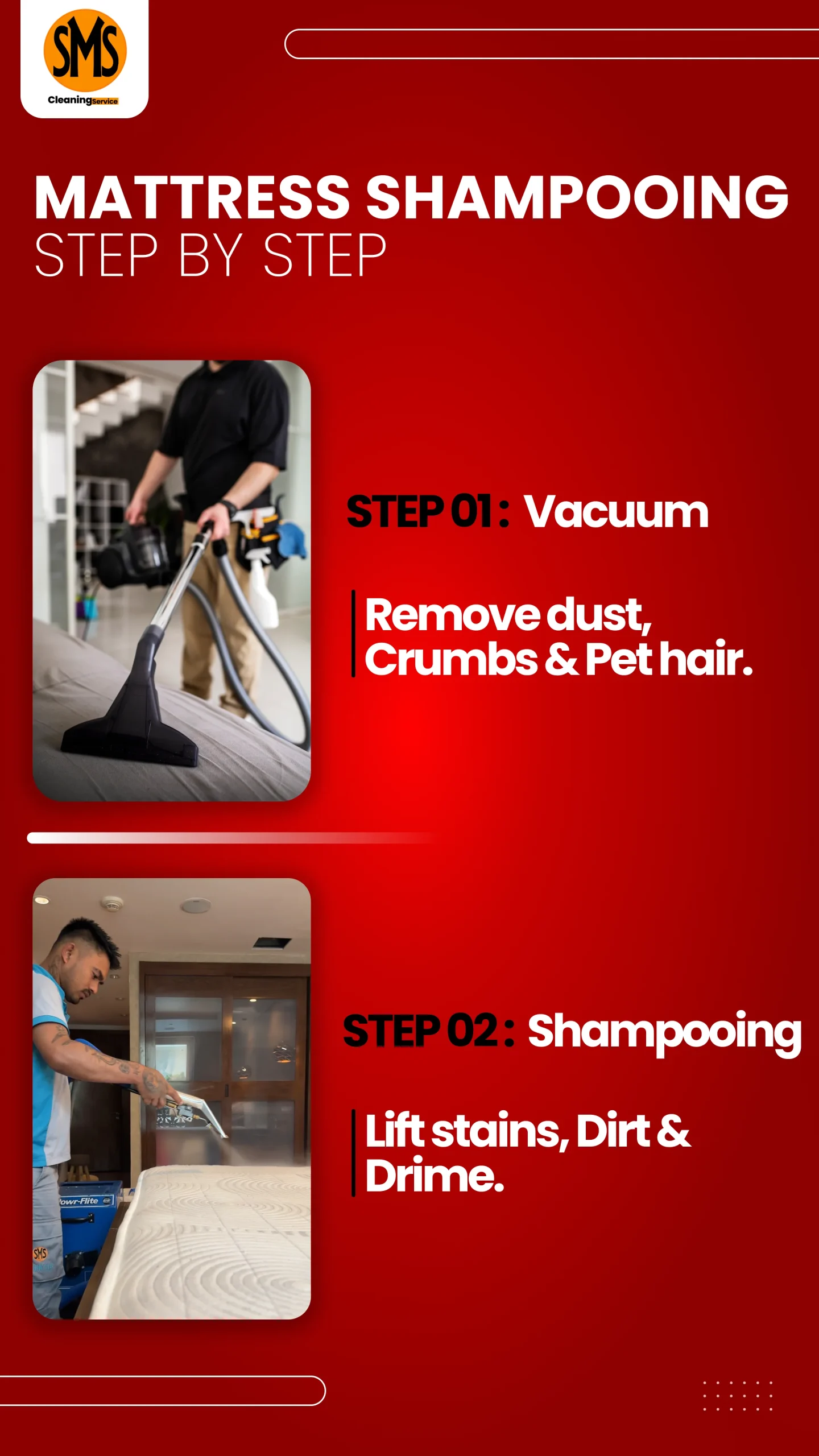 mattress cleaning process - shampooing