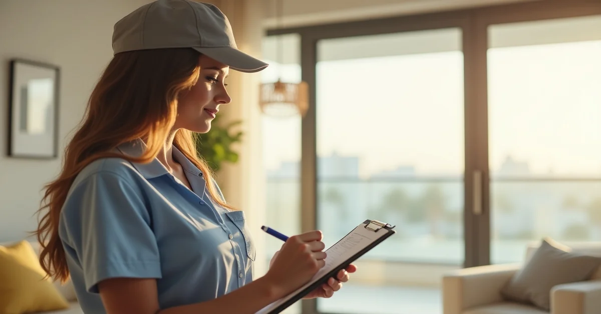 Price breakdown chart for maid service cost in Dubai by property size and frequency